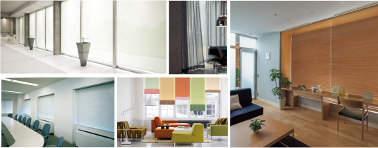 オフィス　カーテン　ロールスクリーン　ブラインド